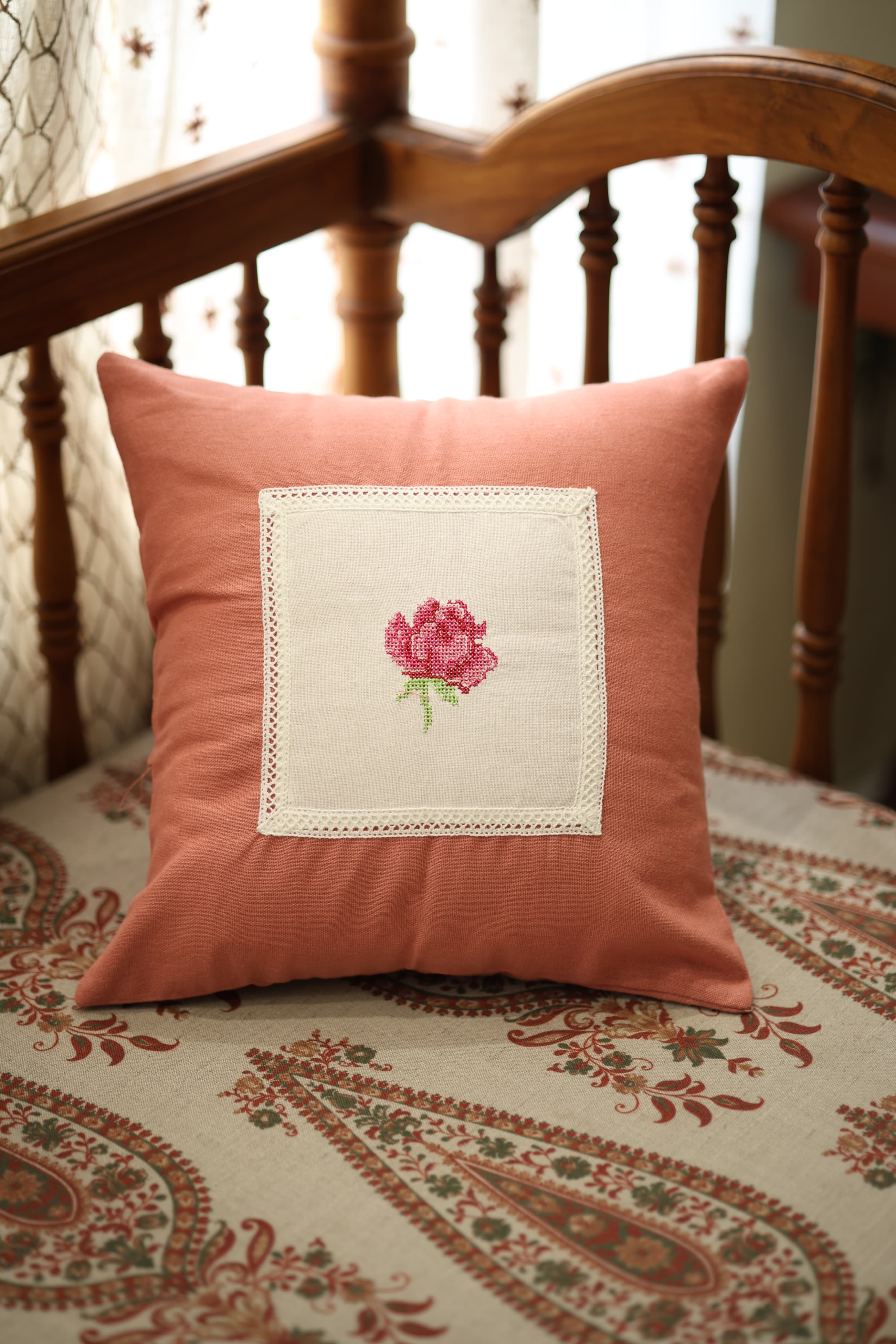 Cushion covers - cross stitch embroidery 12*12 inches