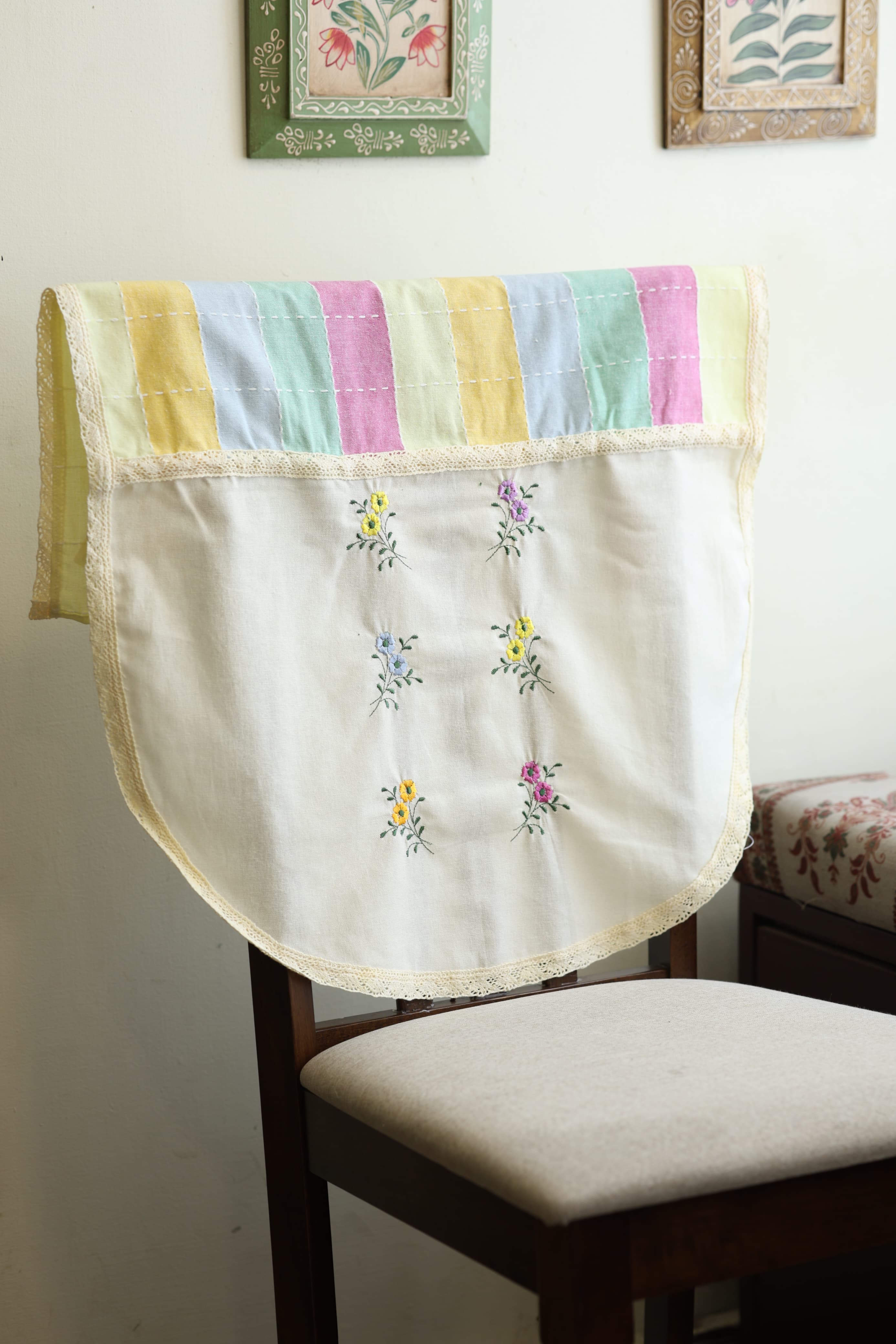 Chair / sofa back - embroidery single pieces