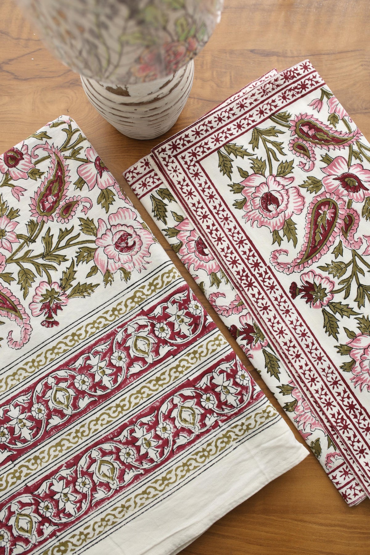 Mugal Bedsheets - King premium handblock print cotton bedsheets