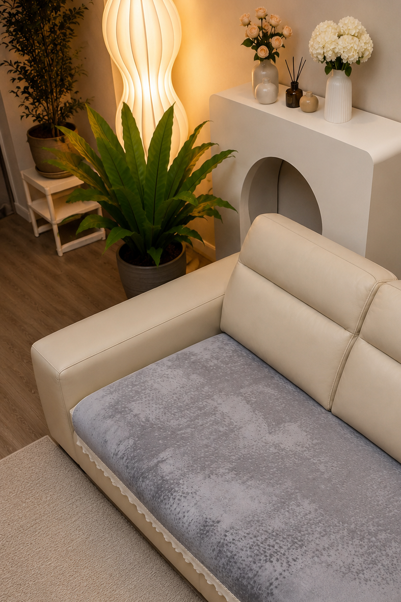 Sofa protector ( meter per) description 𝗔𝗻𝘁𝗶 𝗦𝗸𝗶𝗱