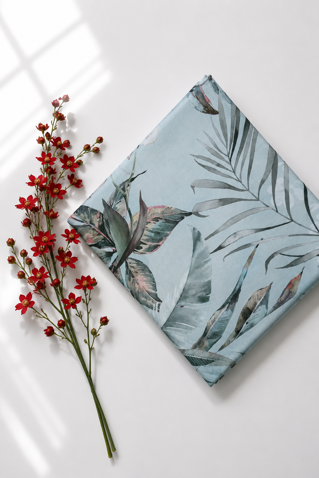Bedsheets - Premium digital print floral king size soft cotton bedsheets (Souv)