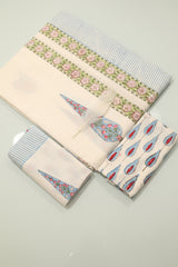 Bedsheets - King Percale cotton handblock bedsheets