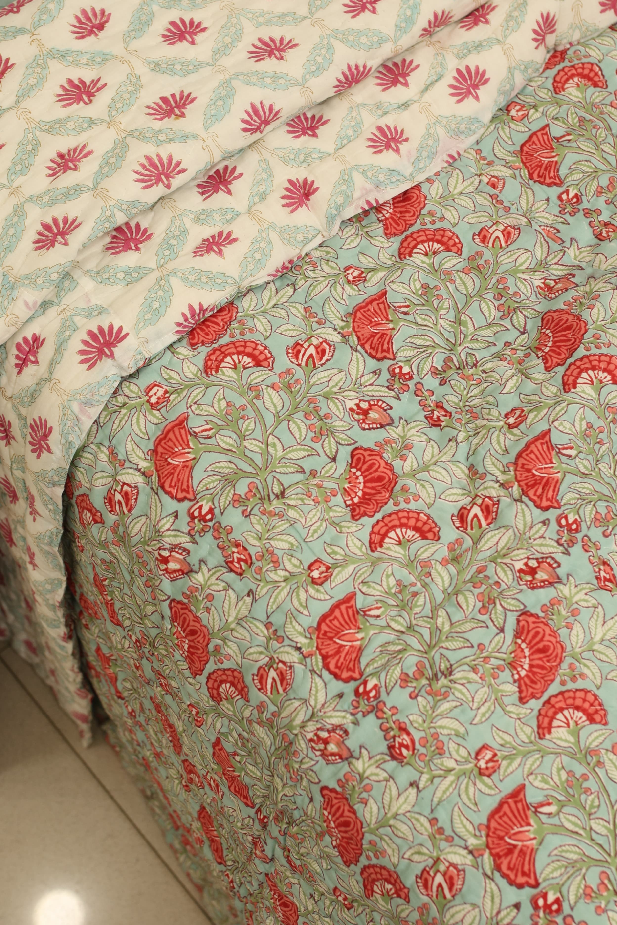 Premium Cotton handblock Print Double Quilt