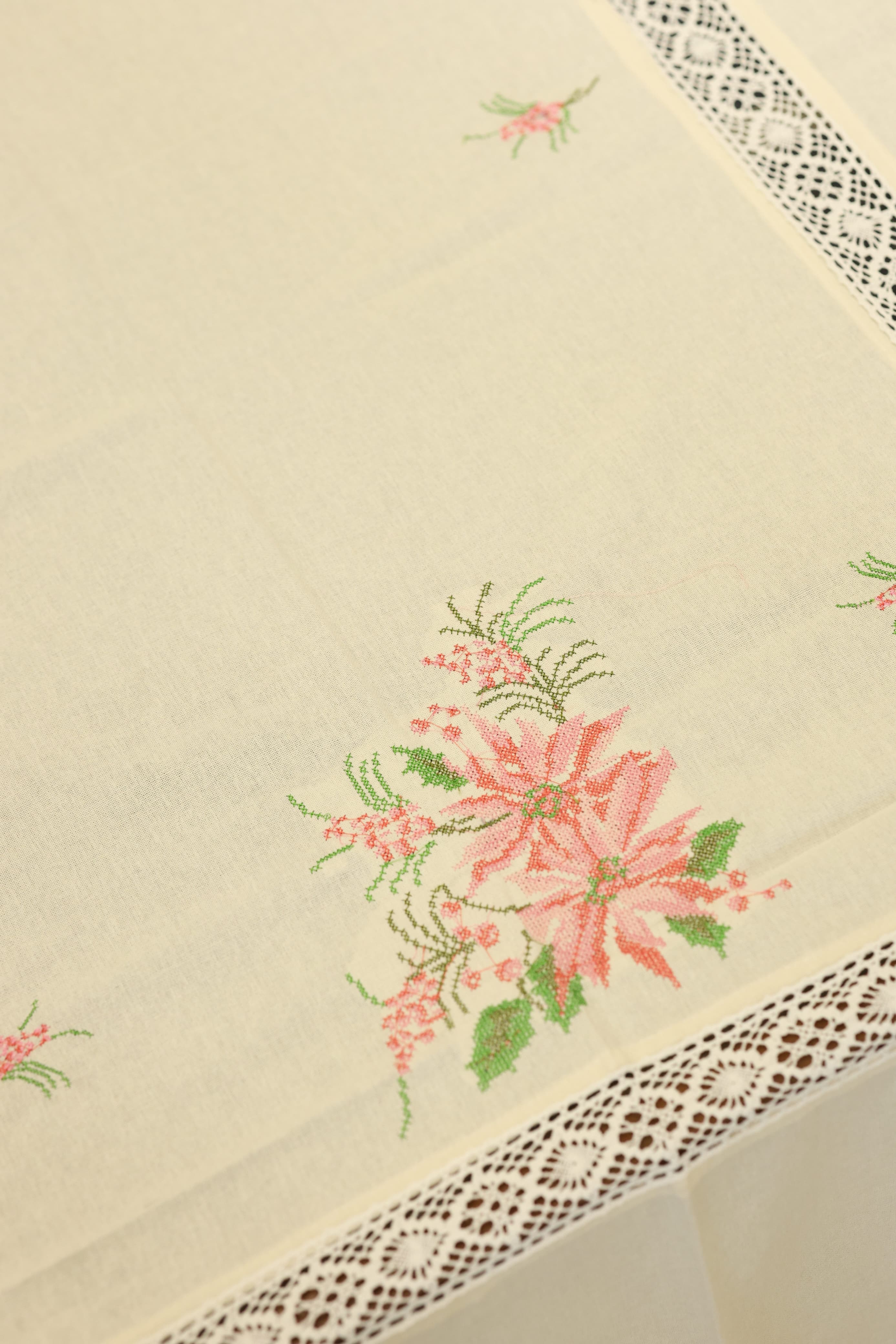 Table cloths-8 seater cross stitch embroidered