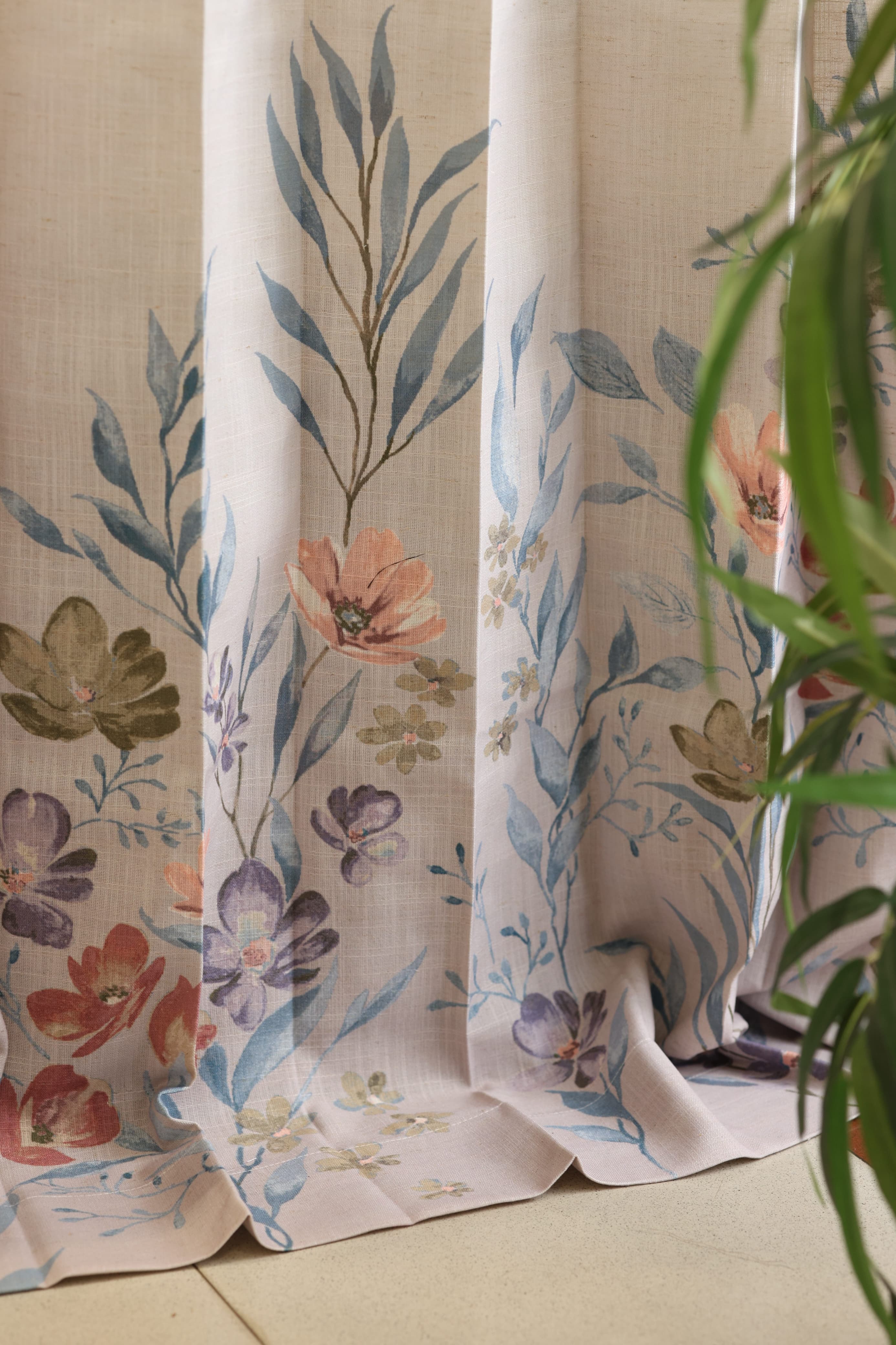 Curtains English floral printed curtains (sheer and opaque) prebooking