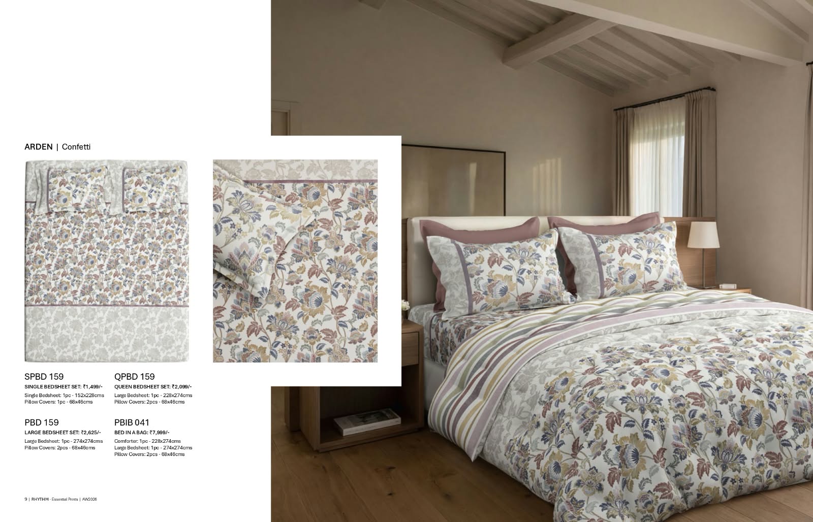 Bedsheets - Queen bedsheet set - premium soft cotton digital print Rhythm