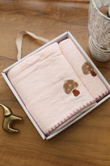 Premium embroidery towel set - set of 2