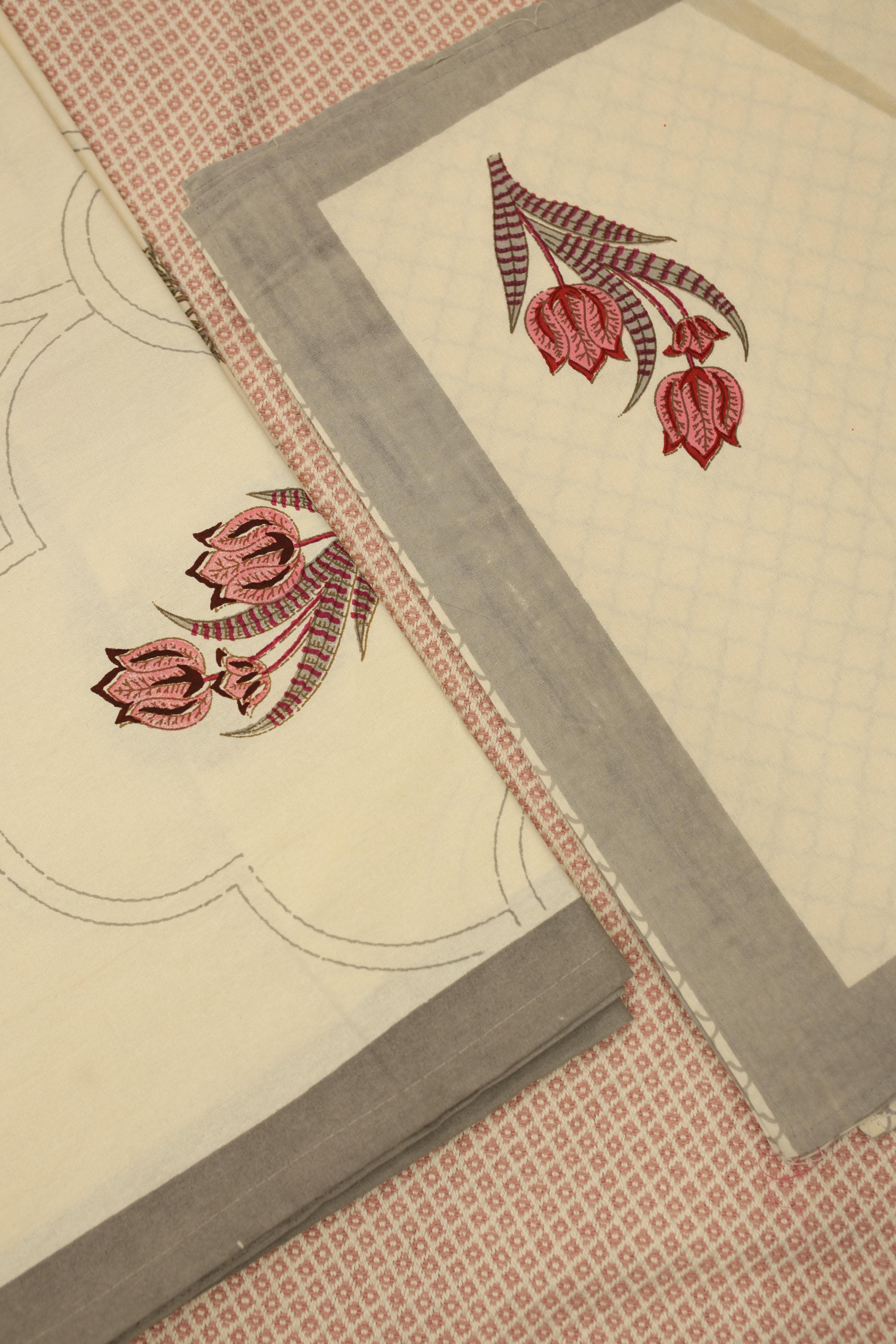 Bedsheets - Handblock print queen bedsheets Diwali sale