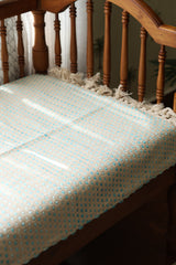 Handwoven Jute Polka Dot Sofa Throw