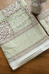 Bedsheets - Super king Mugal premium handblock cotton bedsheets