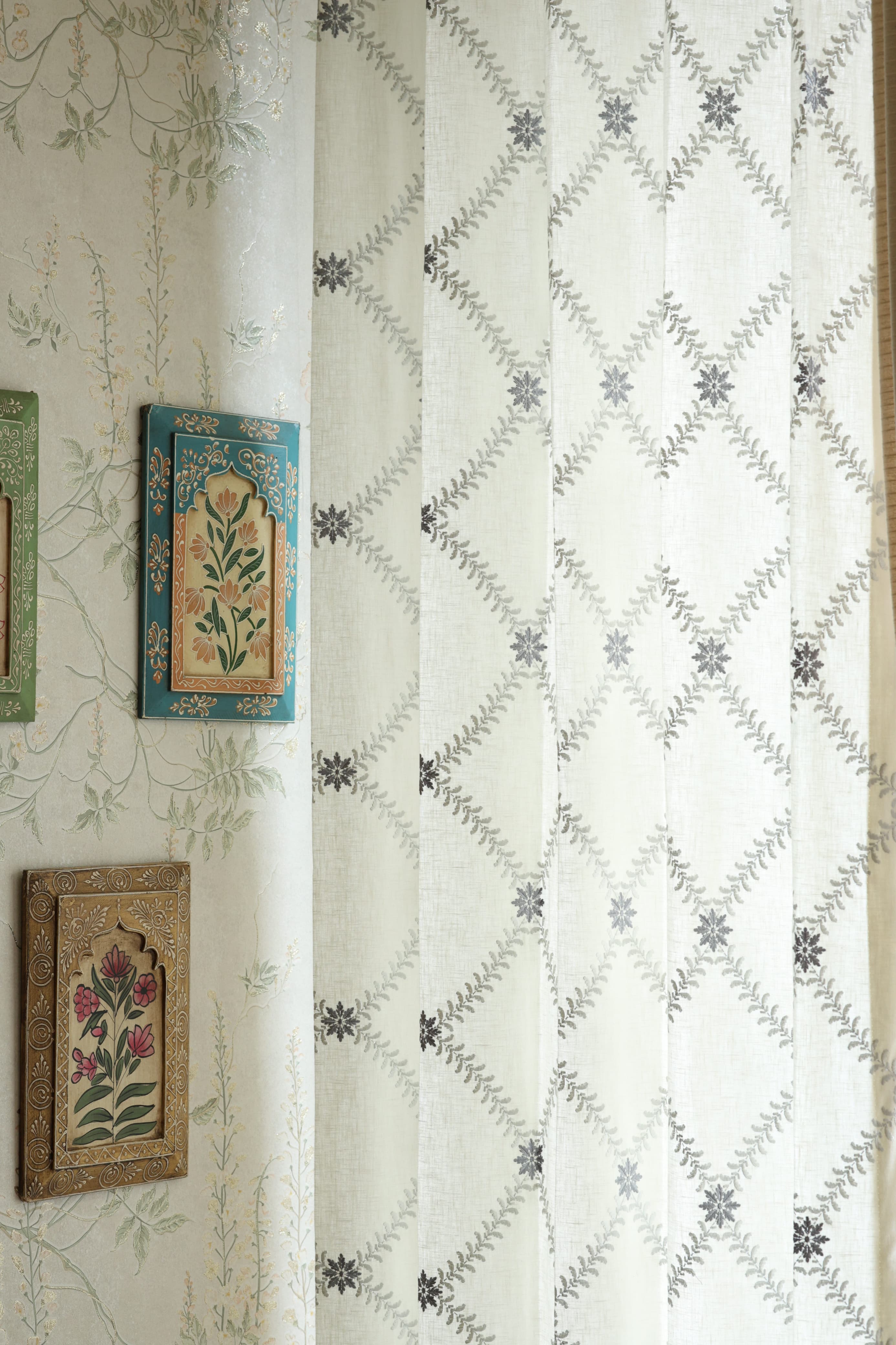 Premium Embroidery Opaque Curtains - Charlotte