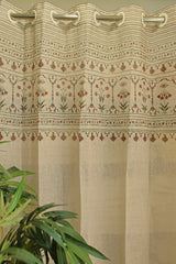Curtains:Handblock printed curtains(sheer and opaque)