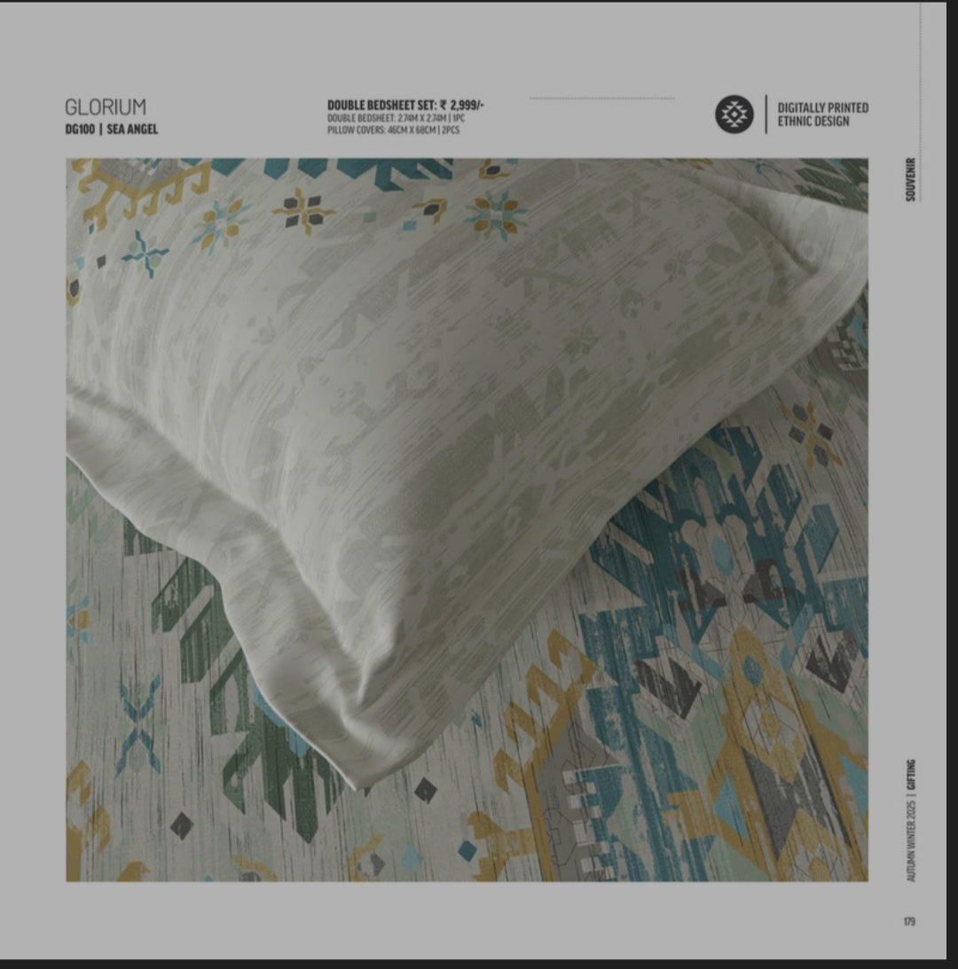 Bedsheets - Premium digital print floral king size soft cotton bedsheets