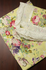 Bedsheets - King anokhi print lace bedsheets