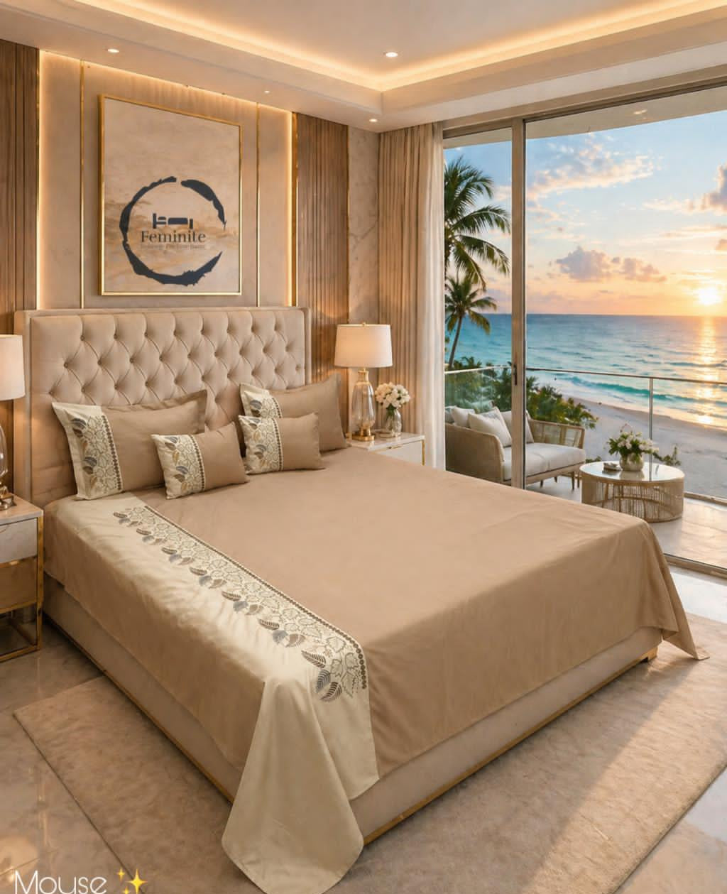 Full bedding set - Premium embroidery 5 pcs set