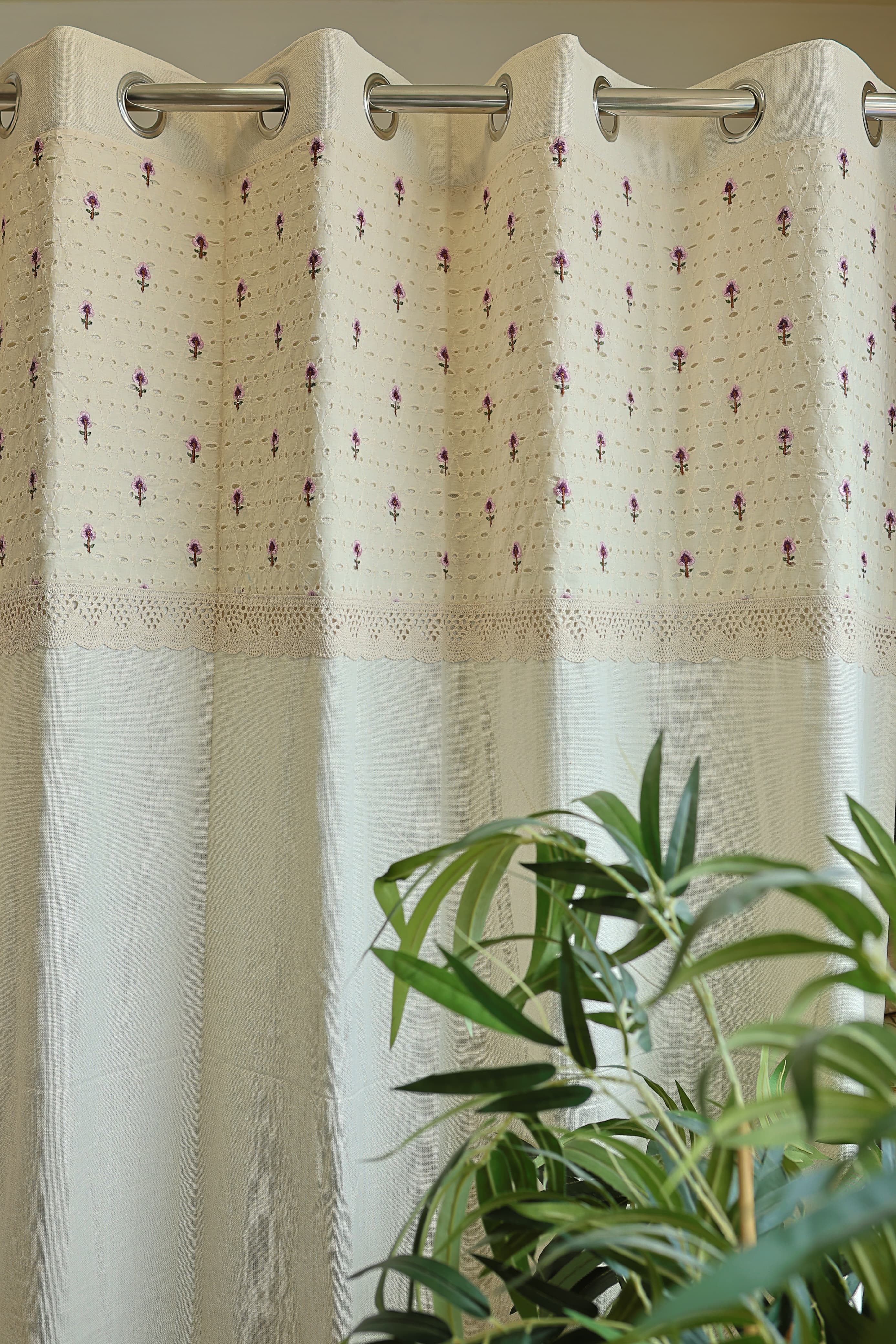 Curtains-Embroiderd Designer opaque curtains Clearance Sale