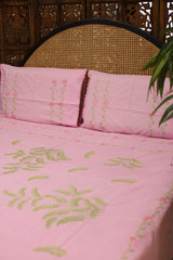 Bedsheets:Queen premium hand embroidered bedsheets HEQ