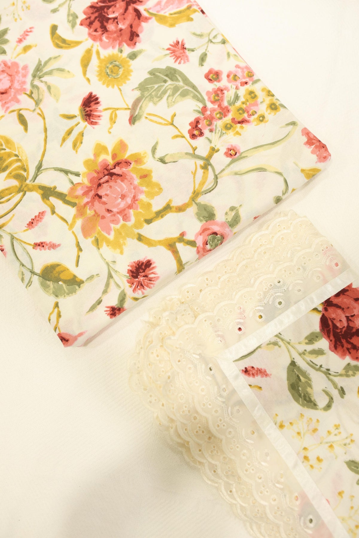 Bedsheets - King anokhi printed lace bedsheets