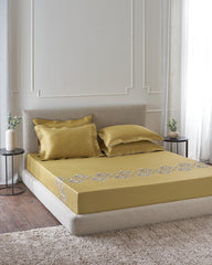 Bedsheets-Premium machine embroidered bedsheets clearance sale