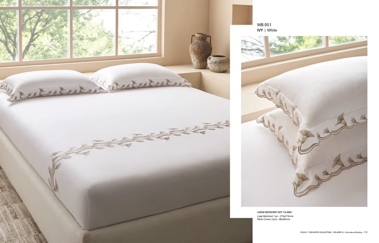 Bedsheets - King Premium machine embroidery bedsheets Sansaar