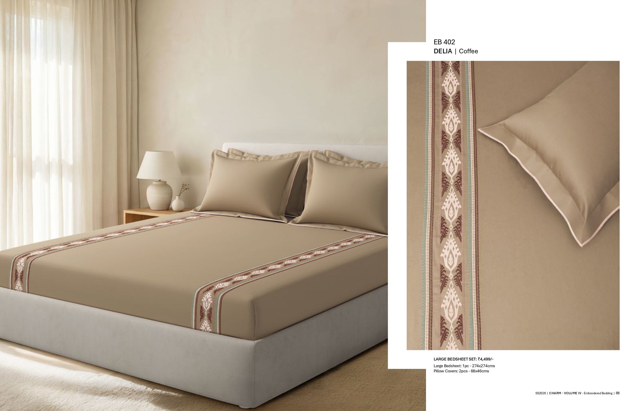 Bedsheets - King Premium machine embroidery bedsheets Sansaar : Saembro