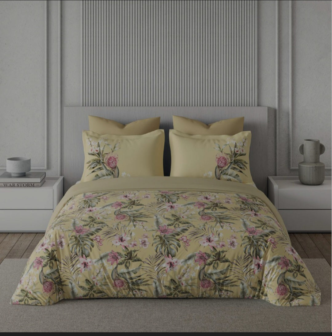 Bedsheets - Premium digital print floral king size soft cotton bedsheets