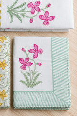 Bedsheets - King Percale cotton handblock print bedsheets