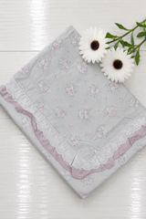 Bedsheets - Premium King cotton lace bedsheets majestic