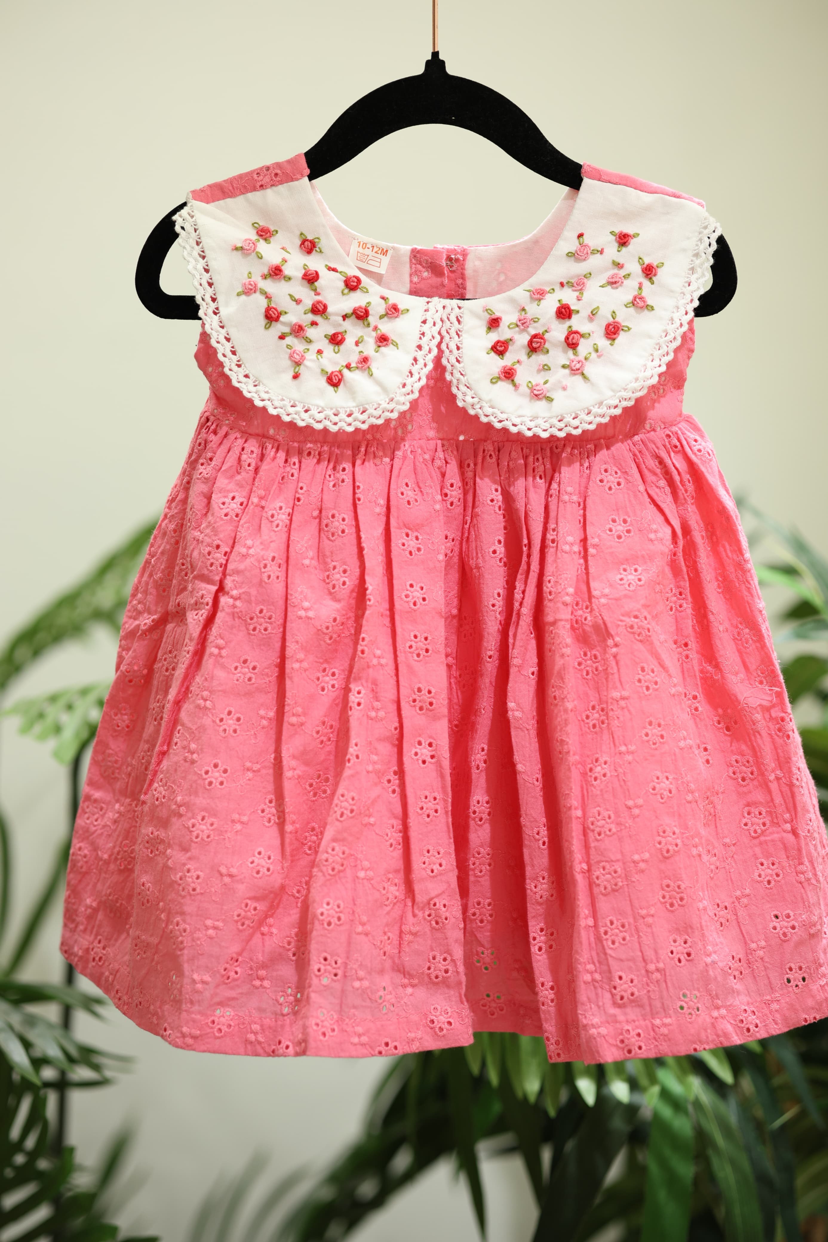 Kids dress - Hakoba with embroidery 10-12 months