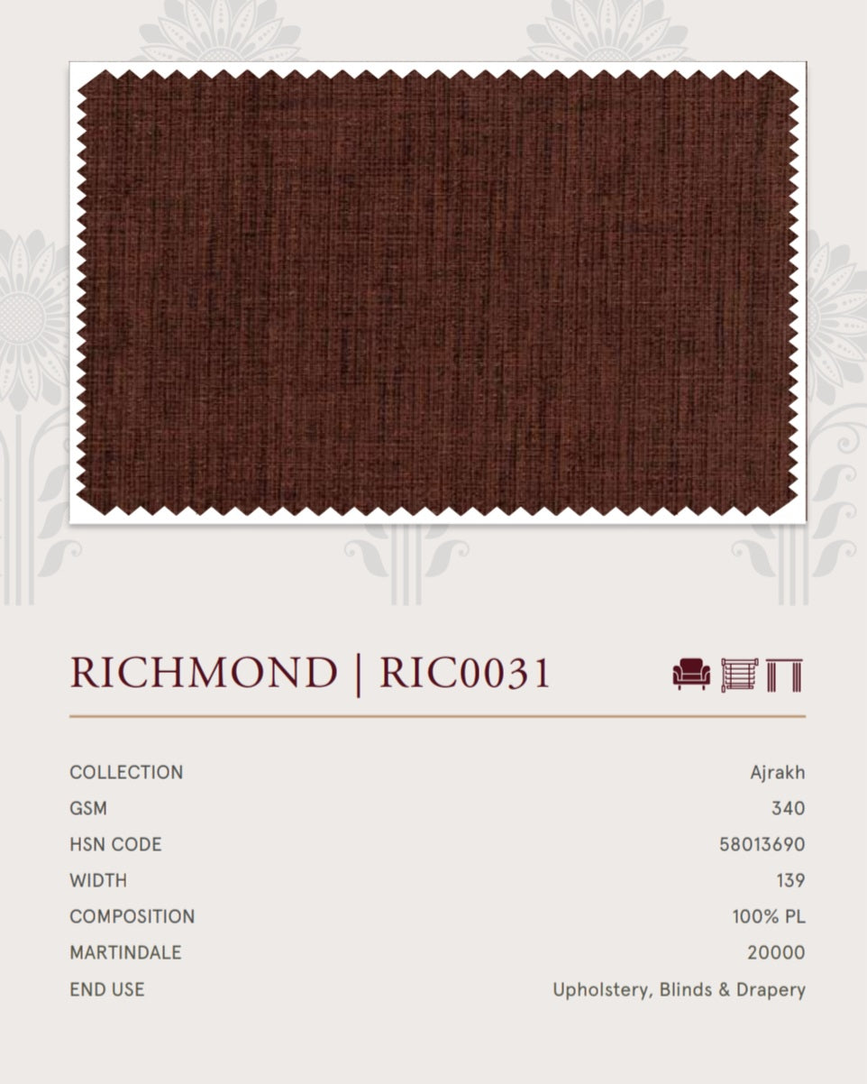Upholstery fabrics -Ajrakh(Richmond)