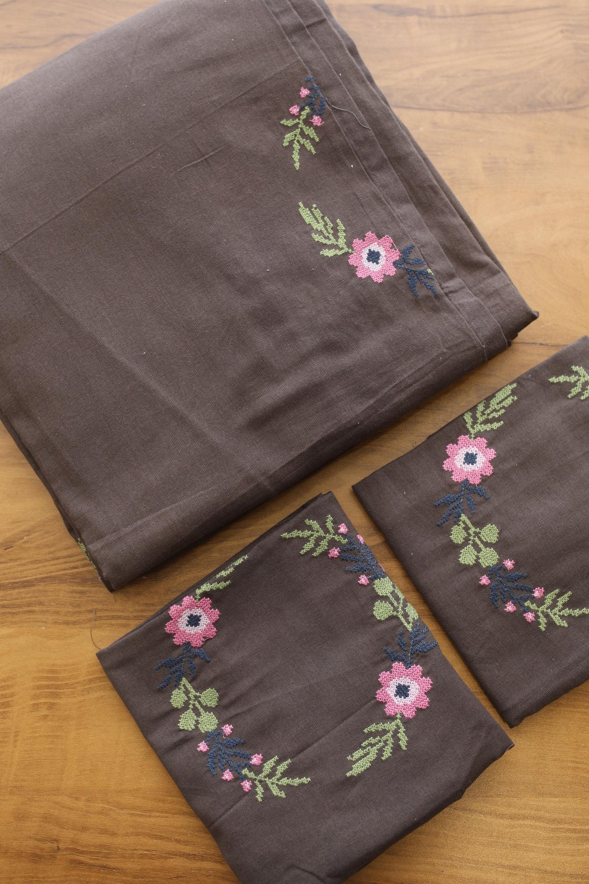Onam Bedsheets - Queen cross stitch embroidered bedsheets
