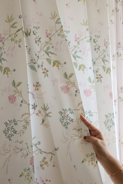 E3 Curtains - English Floral series opaque curtains - E 3