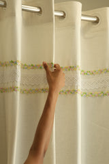 Embroidery Opaque Curtain Rainbow