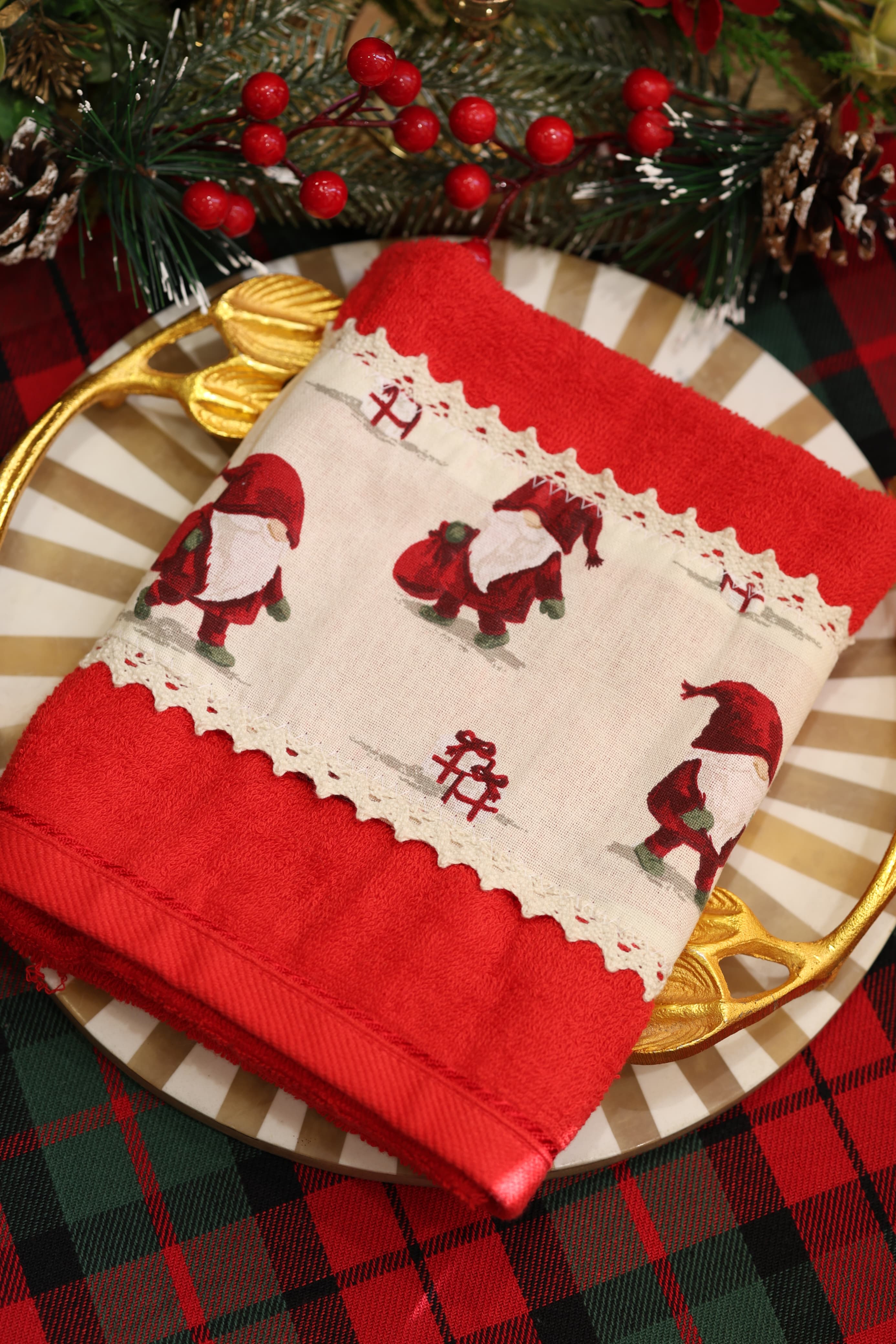 Towels : Embroidery Turkey towels Xmas edition
