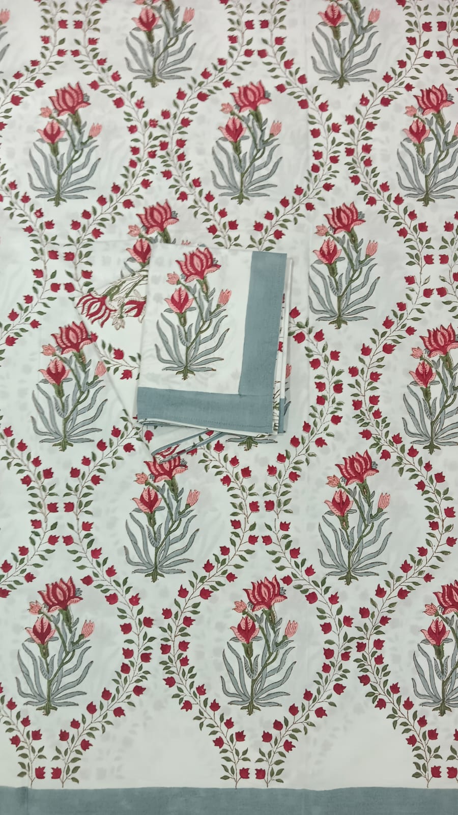 Bedsheets - King Percale cotton handblock bedsheets
