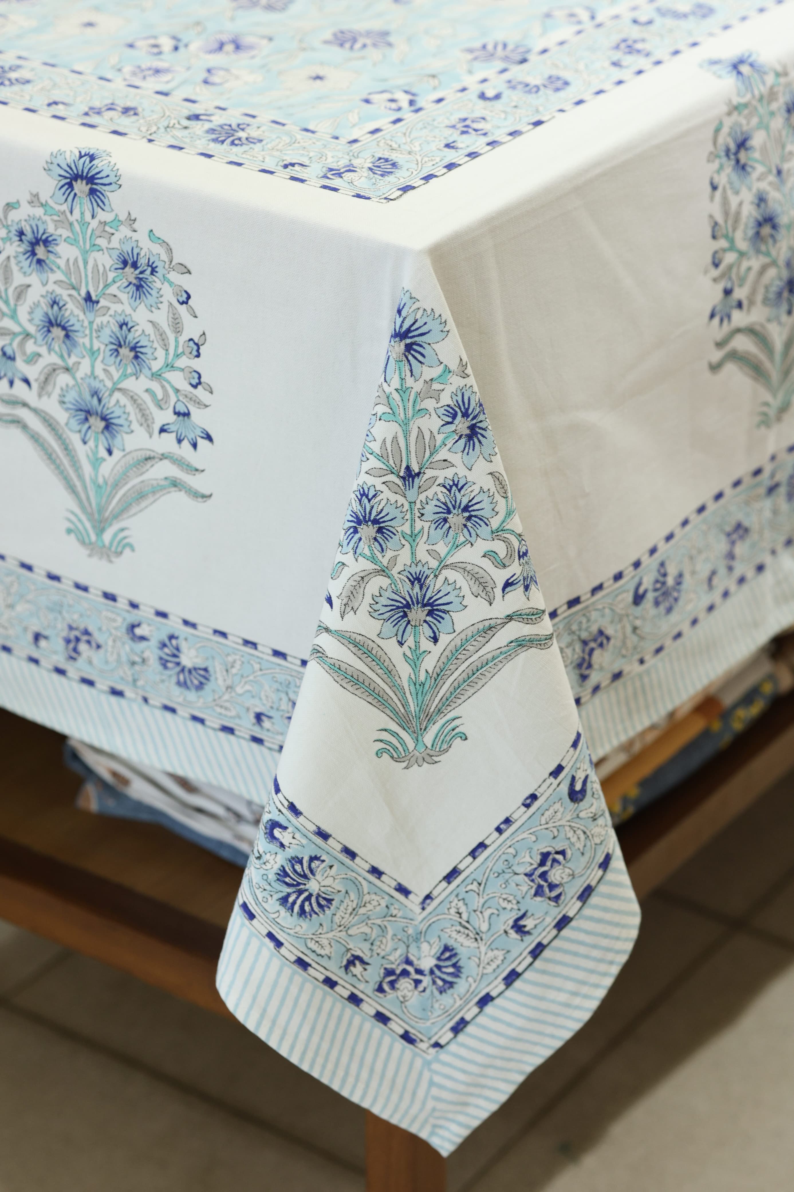Table cloths - 8 seater Handblock printed canvas