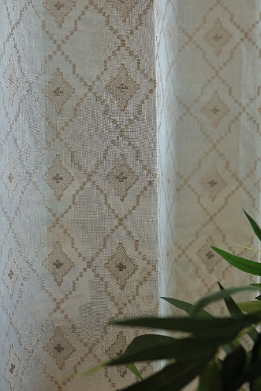 Curtains -Premium embroidered sheer curtain