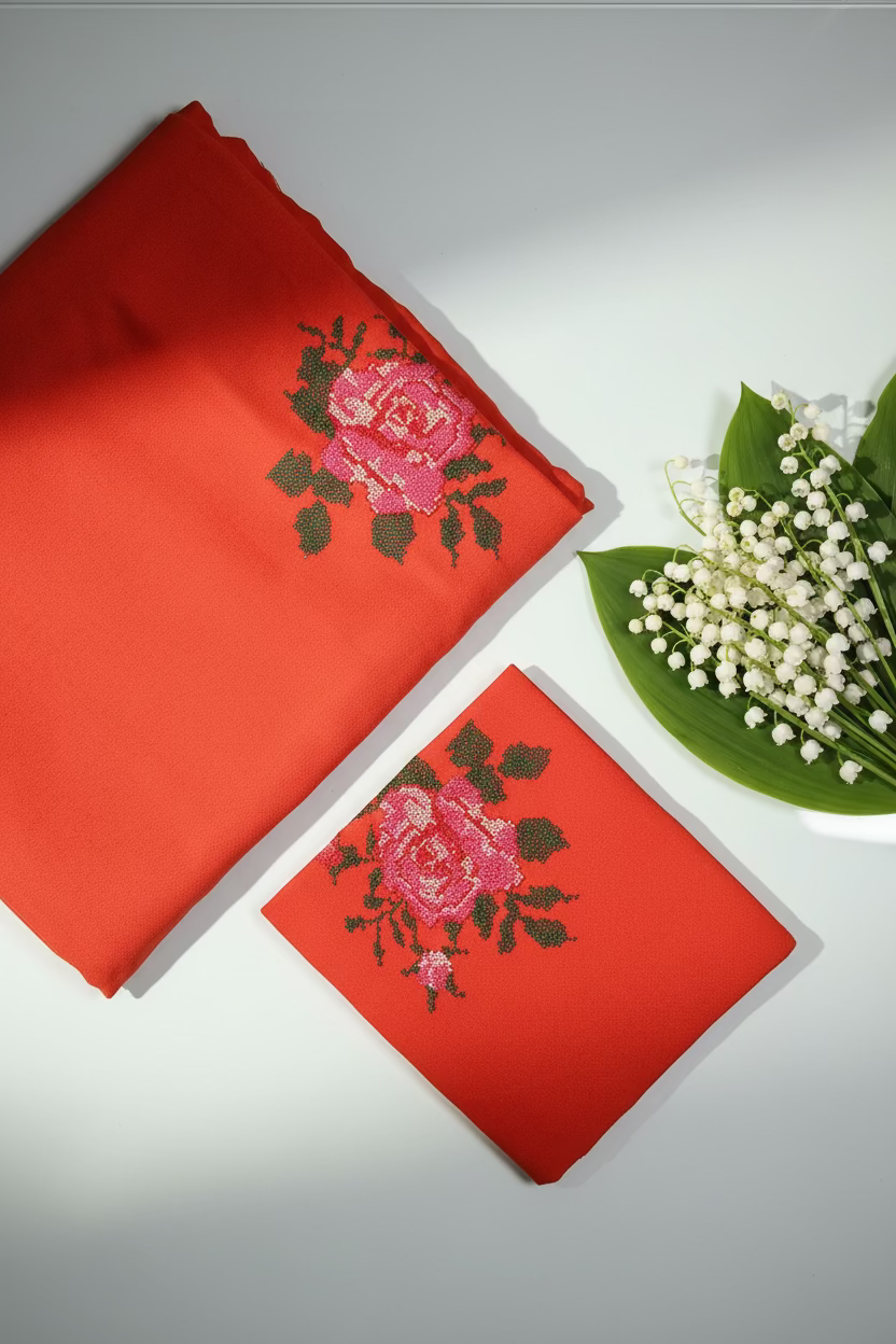 Bedsheets - Single Cross stitch embroidery bedsheets