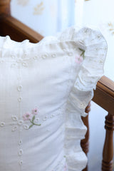 Cushion covers - Embroidery pink meadow petal 12*12 inches