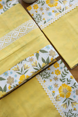 Bedsheets - King premium designer Printed lace bedsheet rotary