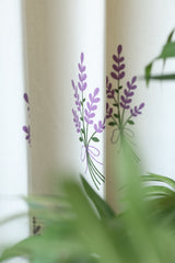 Curtains - Opaque floral curtains off white base