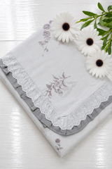 Bedsheets - Premium King cotton lace bedsheets majestic