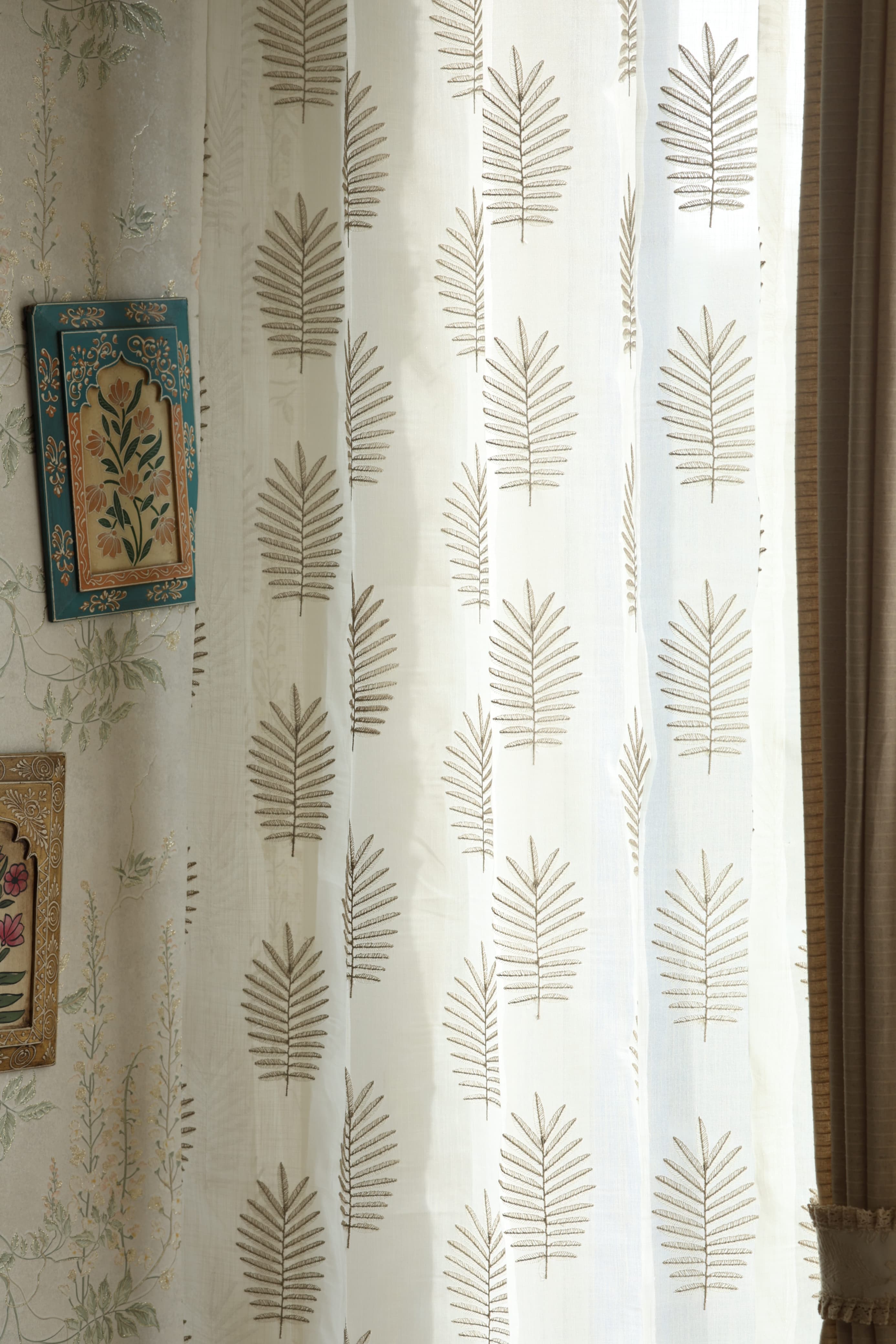 Premium Embroidery Sheer Curtain – Zinnia
