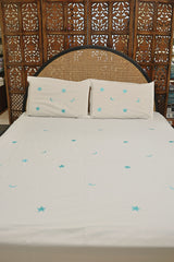 Bedsheet- Queen machine embroidery
