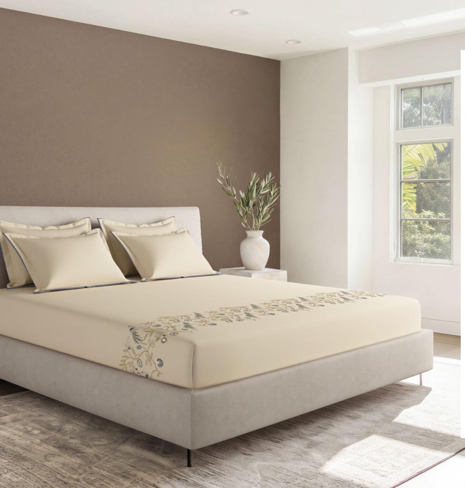Bedsheets - King Premium machine embroidery bedsheets Sansaar : Saembro