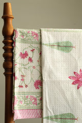 Towels - Waffle Handblock print Towel Set