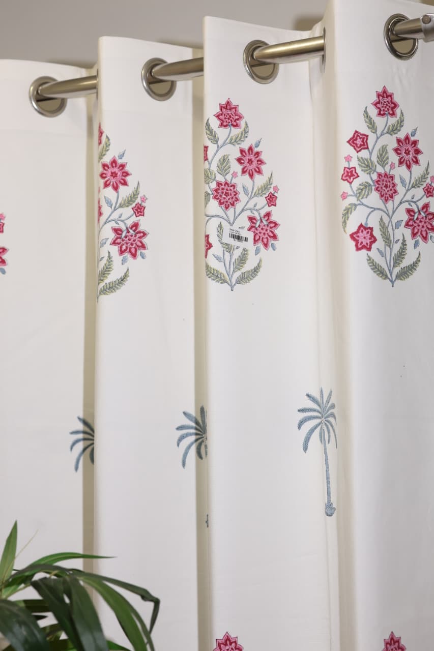 Curtains - Handblock printed curtains Diwali sale
