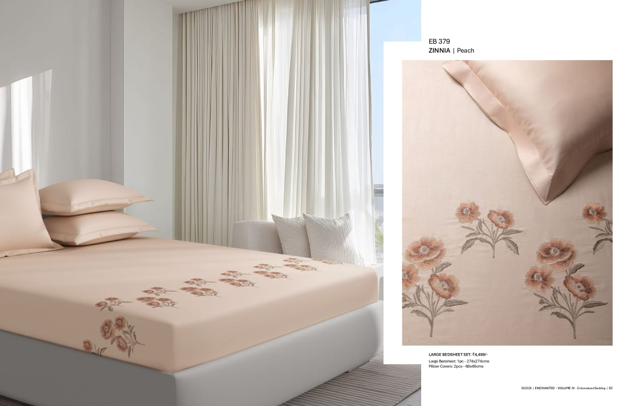 Bedsheets - King Premium machine embroidery bedsheets Sansaar