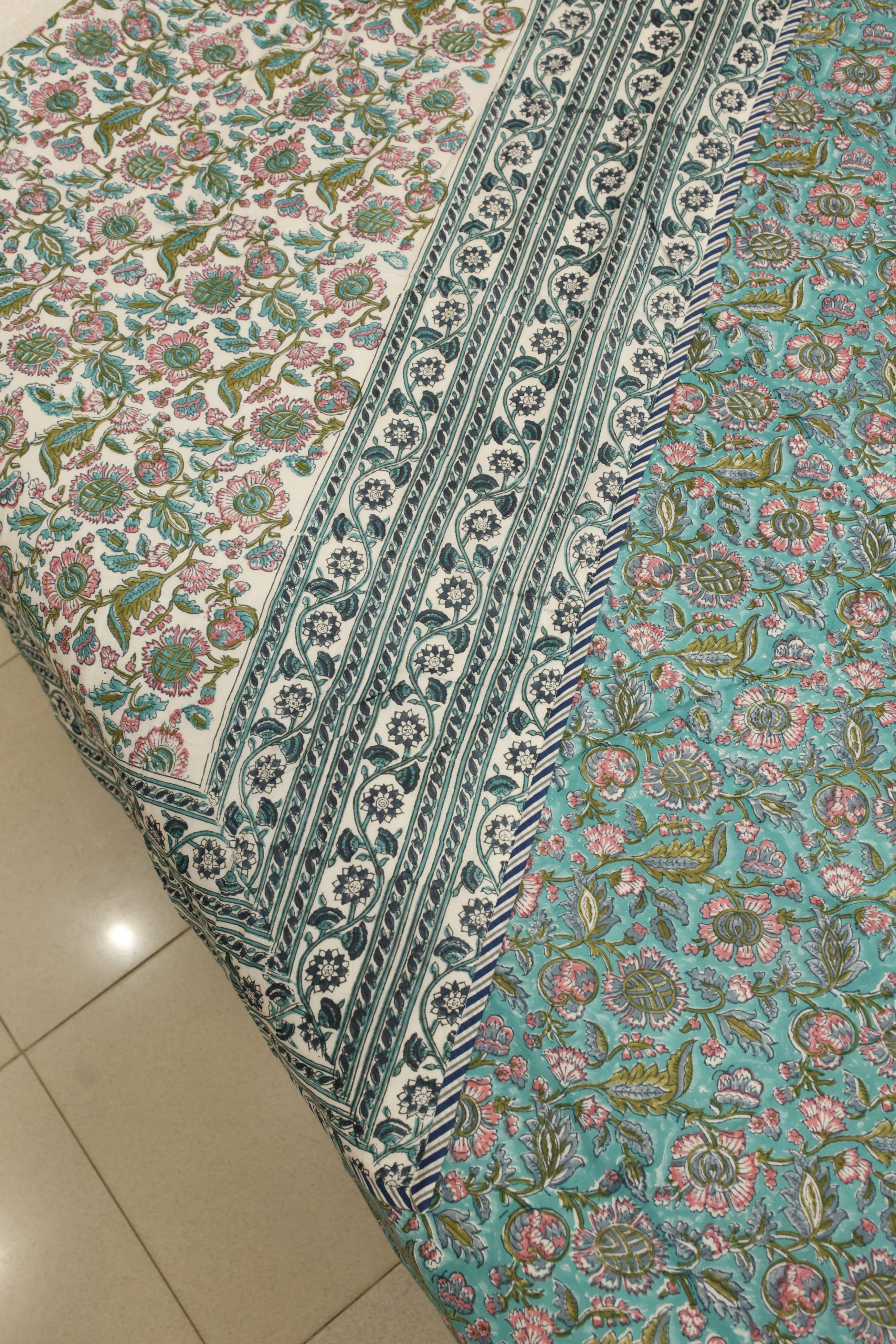 Double dohar / Blanket - Mughal handblock print