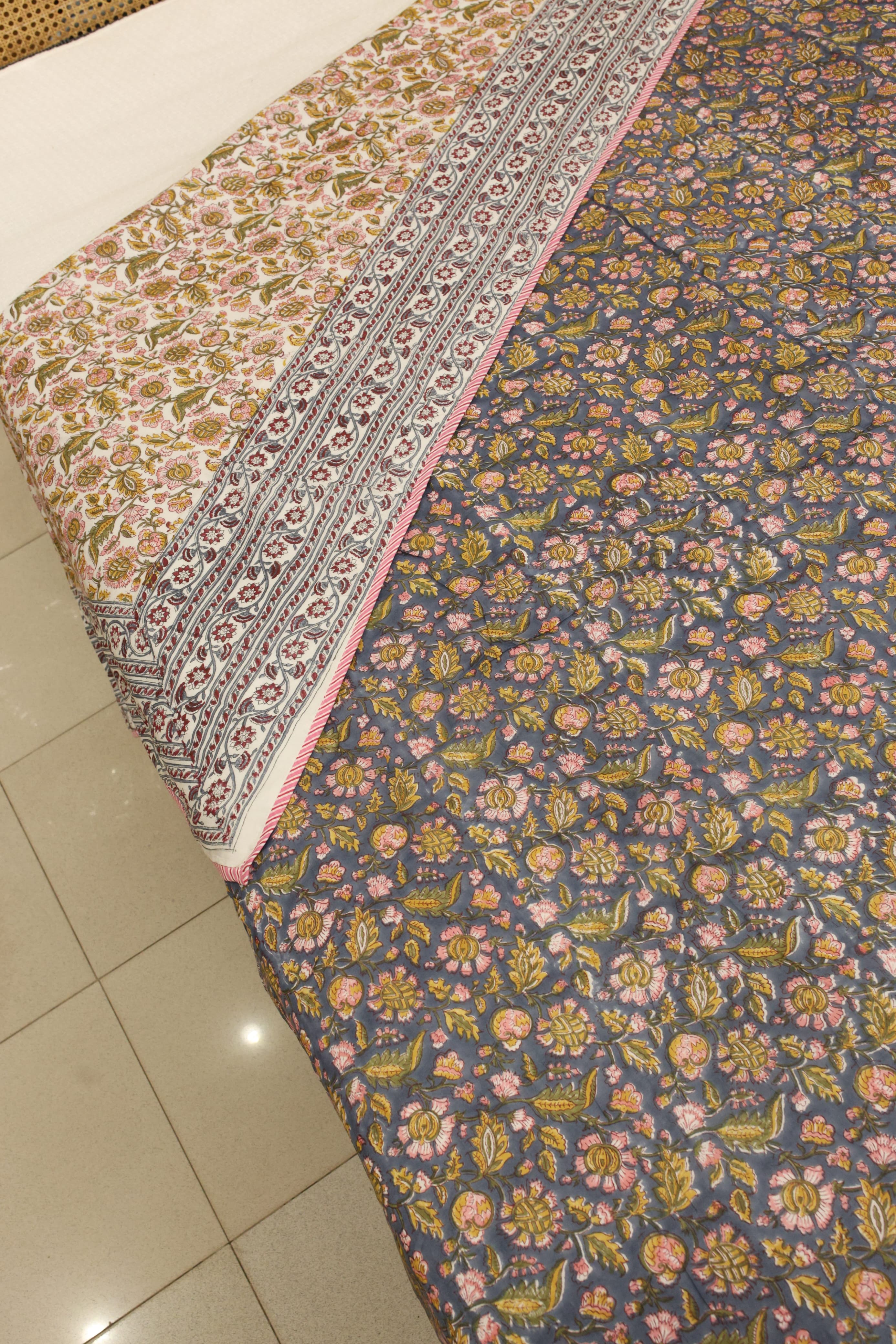 Double dohar / Blanket - Mughal handblock print